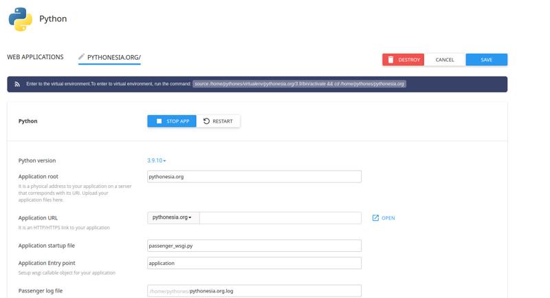 PythonesiaORG Pindah Server