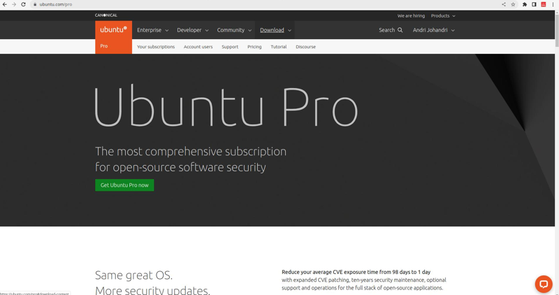 Yang Baru Dari Ubuntu namanya Ubuntu Pro