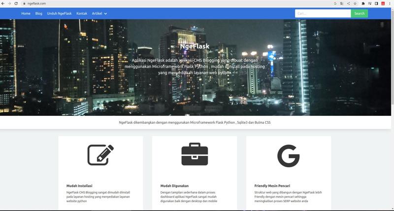 PythonesiaORG Menyediakan Laman Khusus Unduh CMS NgeFlask